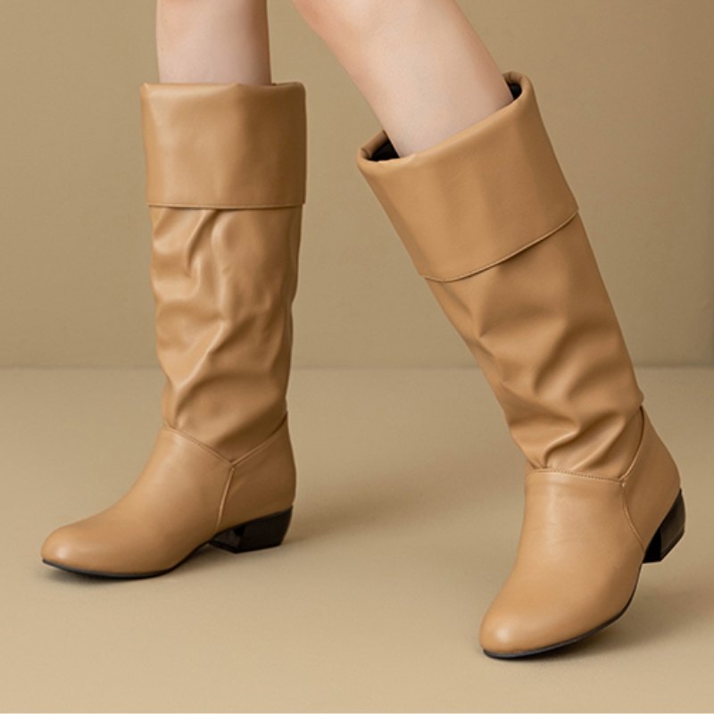 Slip on Knee High Boots Pleate - đánh giá và giá Waterproof Winter Boot