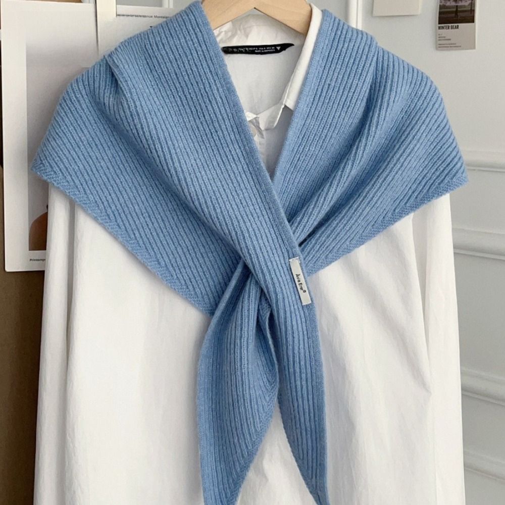 New Solid Color Wool Knitted S - đánh giá và giá Shawl Wrap Winter