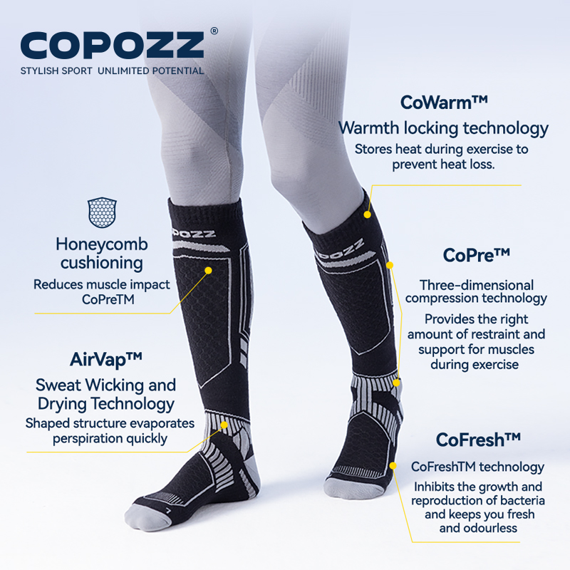 COPOZZ Merino Wool Winter Ski  - đánh giá và giá Thermal Sock Wool