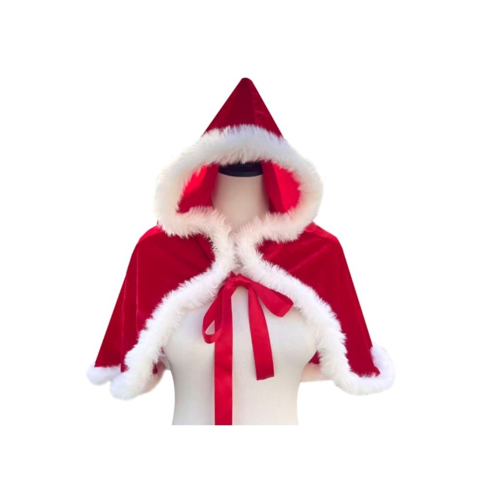 Women Christmas Velvet Hooded  - đánh giá và giá Shawl Wrap Winter