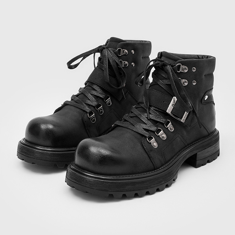 Brand Men Leather Boots Motorc - đánh giá và giá Waterproof Winter Boot